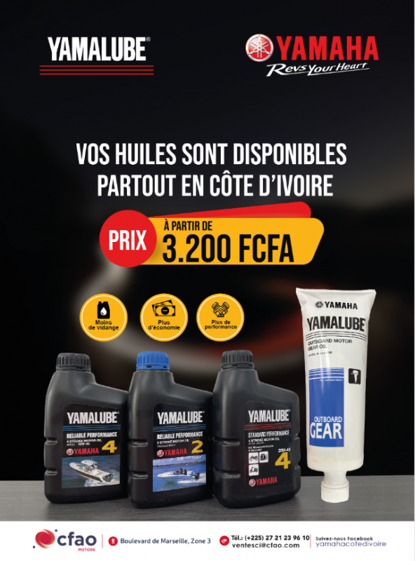 Huile Yamalube désormais à partir de 3.200 FCFA seulement